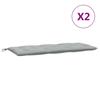 Garden Bench Cushions 2 Pcs Light Grey Melange 120x50x7 Cm Fabric