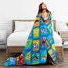 S-Sesames Streets Tango Elmo & Grover Blanket Soft Fluffy Plush Throw Blanket For Child Living Room Flannel Bedspread Bed Cover