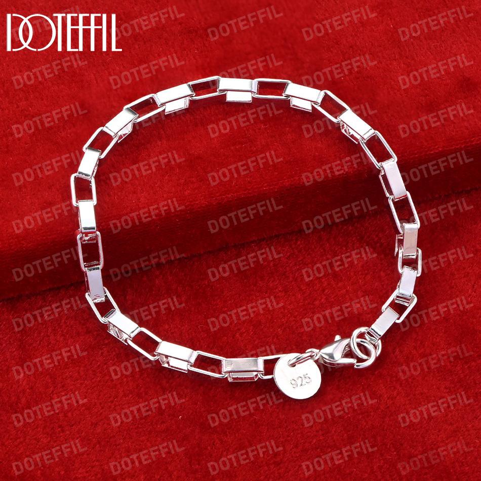 925 Sterling Silber Box Schnalle Armband Modischer Hochzeitsschmuck