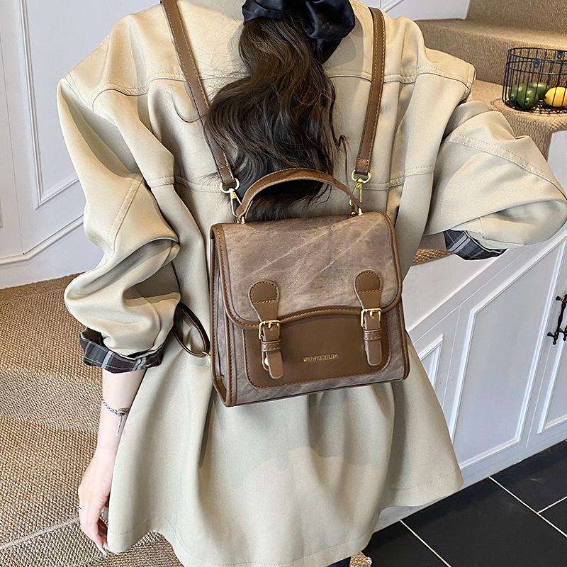High Sense Fashion Versatile Backpack Women 2025 New Popular Student Class Schoolbag Commuter Travel Handbag