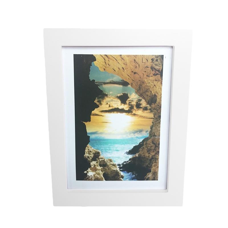 Wooden Colorful Creative Wall Calligraphy Photo Frame Poster Certificate Box Multi Size Drawings Poster Display Ornaments
