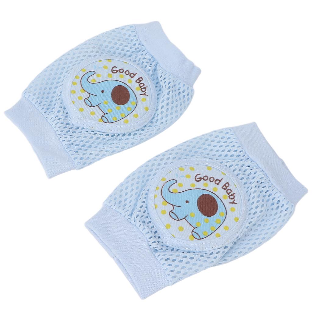 Baby Knieschoner Blaues Elefantenmuster Babys Krabbeln Kleinkinder Sturzschutz Stoßschutz Ellenbogenschoner