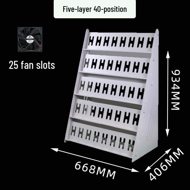 Stüdyo Çok Açılı Şarj Standı: Dikey Çoklu Telefon Tutucu ve Çok Katlı Raf