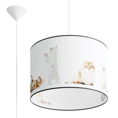 Round Children's Hanging Lamp Cats Ø40 Cm KITTY 1xE27 15W SL.1421 Sollux Lighting