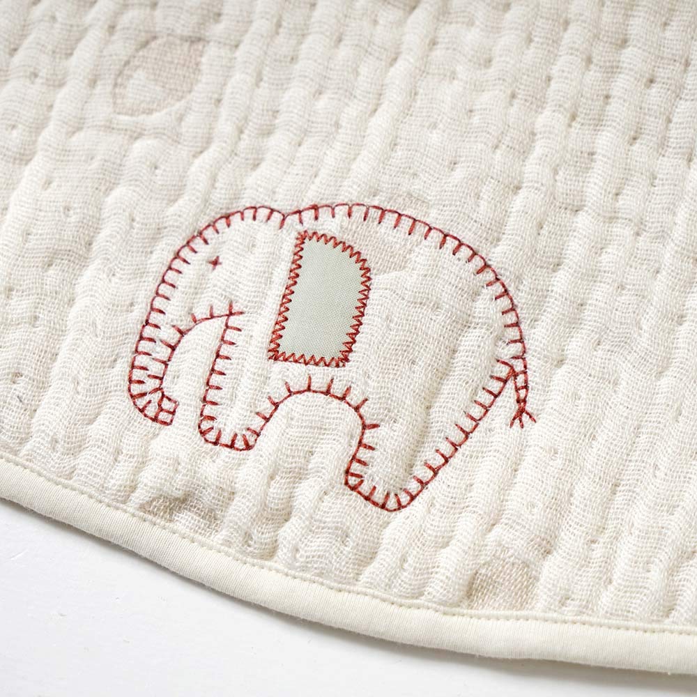 10mois Hoppetta Fufuku Gauze BIB BATON guri beige 20211000 - (6-ply gauze)