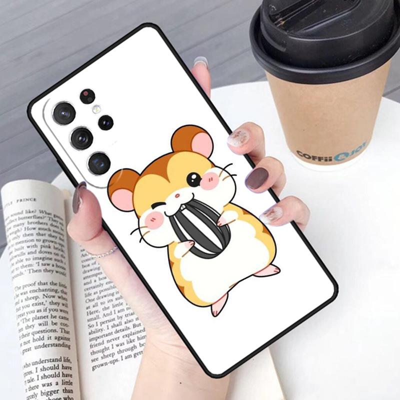 Cute Lovely Pet Hamster Phone Case Cover For Samsung Galaxy S24 S25 Ultra S21 S22 Ultra S10E Note 10 Plus Note 20 FE S23