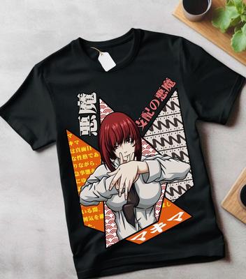 Nayuta T-shirt Chainsaw Man Denji Makima Denji Anime Manga Black Shirt All Size