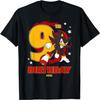 Sonic The Hedgehog Epic Shadow 9th Birthday Big Chest Logo T-Shirt