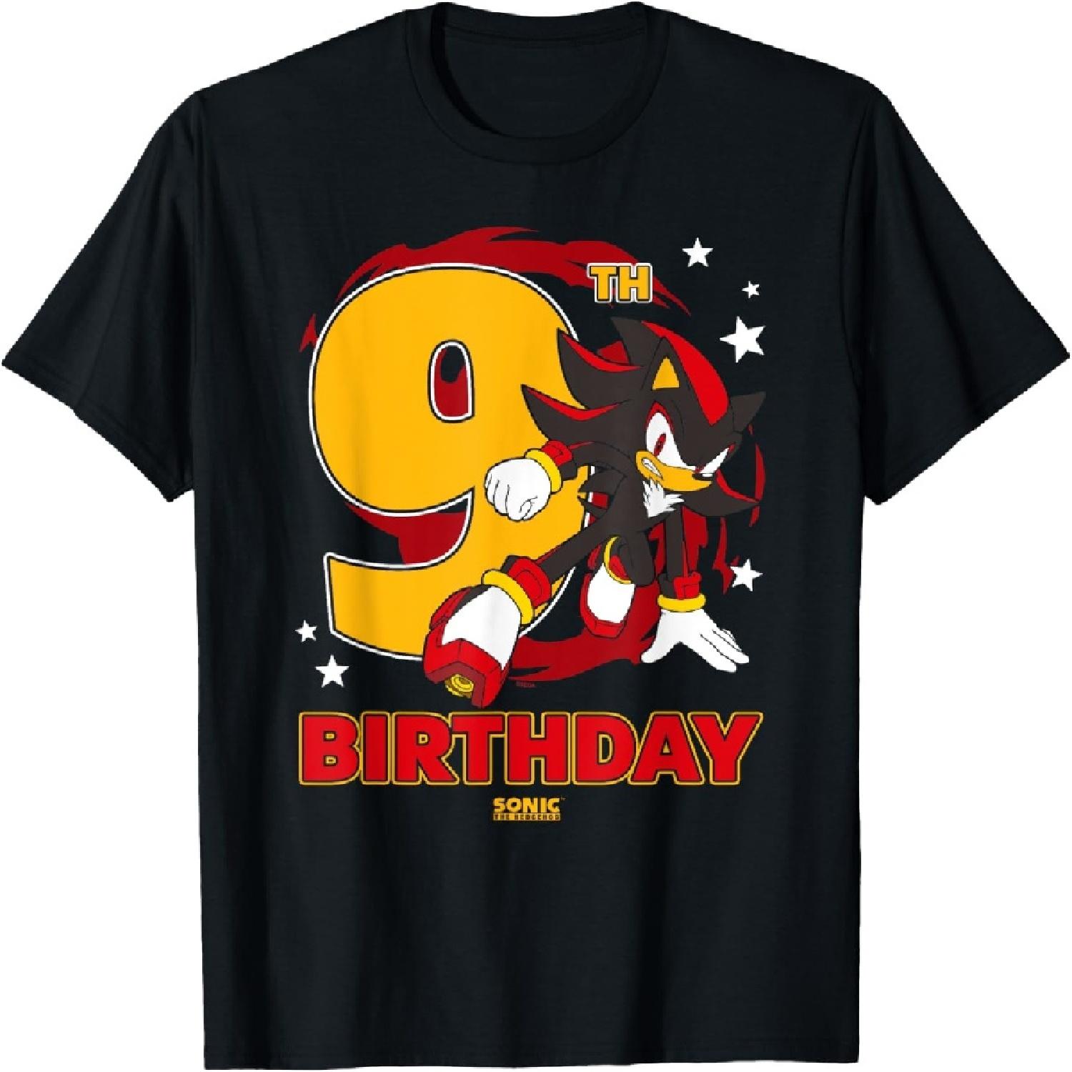 Футболка с большим логотипом Sonic The Hedgehog Epic Shadow на 9-й день рождения XXXXXL разноцветный