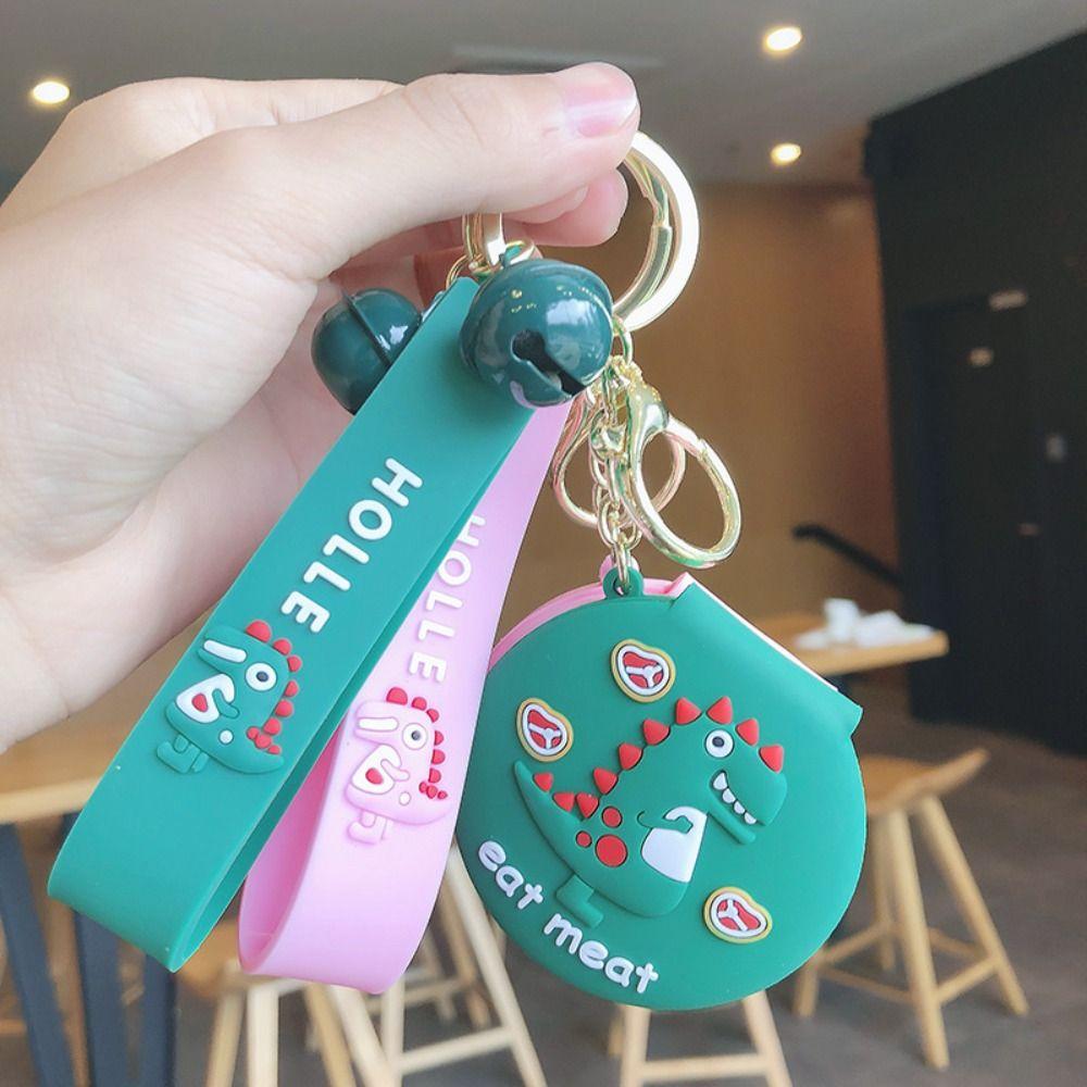 

Cartoon Dinosaur Cartoon Cosmetic Mirror Keychain Couple Jewelry