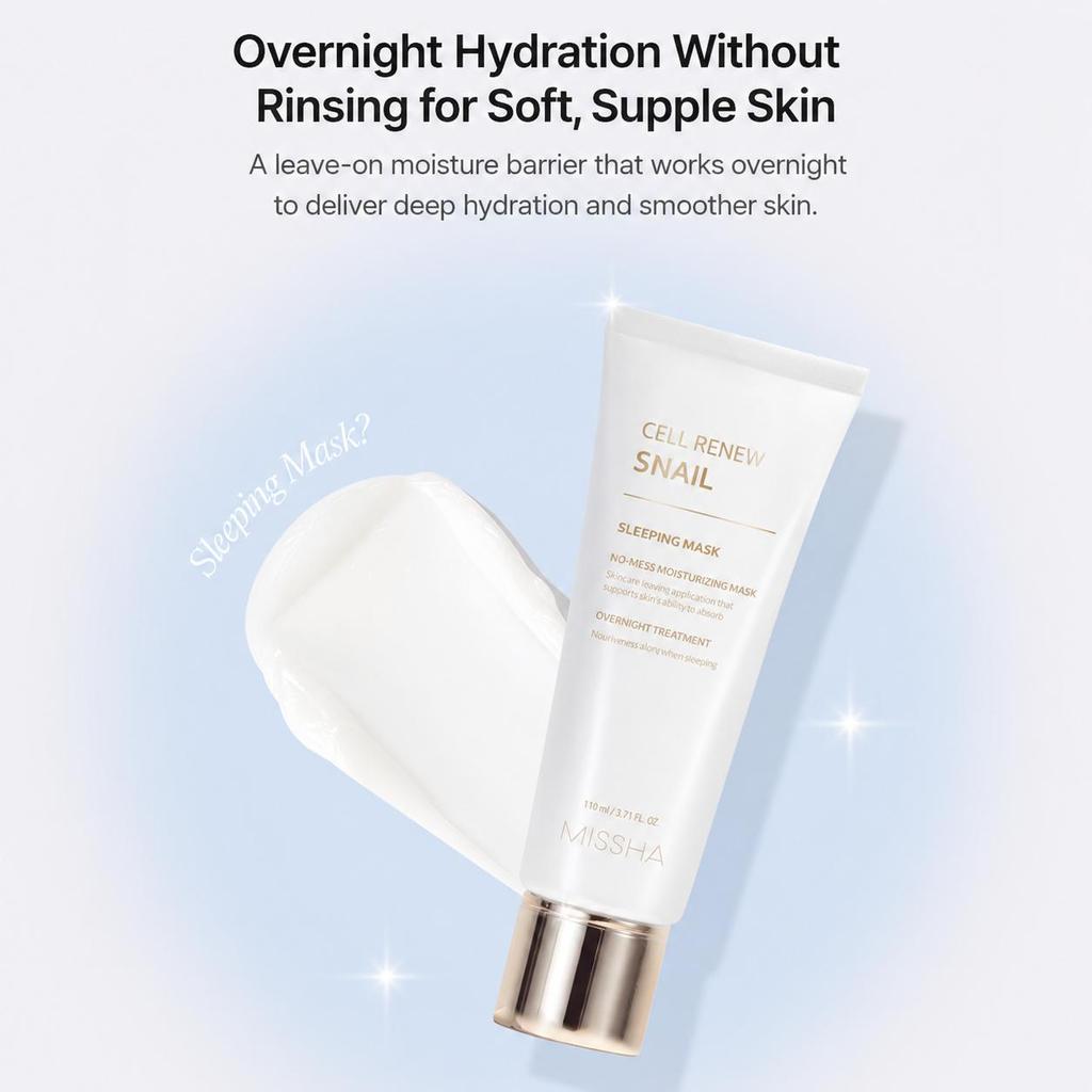 MISSHA Cellinew Snail Essential Moisturizer 130ml, Treatment 130ml, Cream 50ml, Sleeping Mask 110ml  (16 Options)