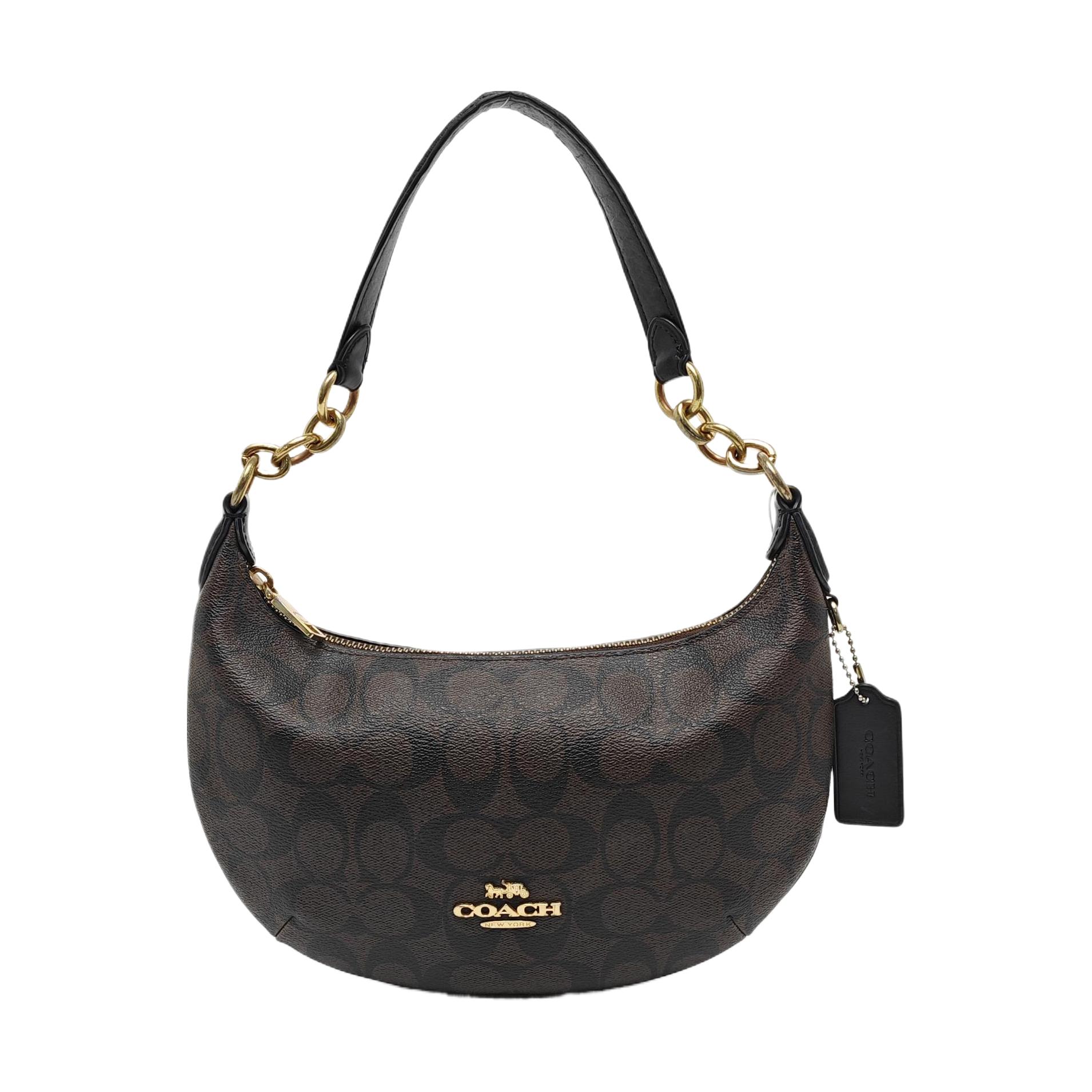 [Pre-Owned] Payton 21 Classic Monogram Zipper Closure Coated Half-Moon Bag - Very Good #1P5W45H ONE SIZE