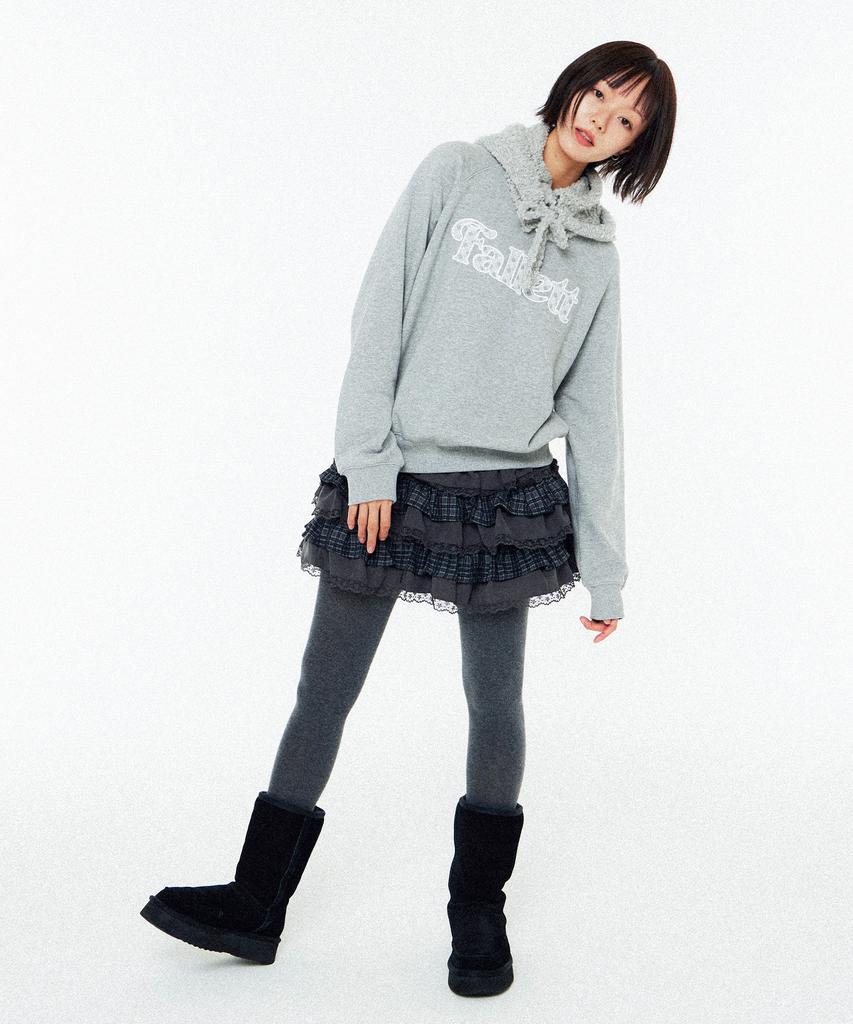 FALLETT Check Story Logo Sweatshirt Gray