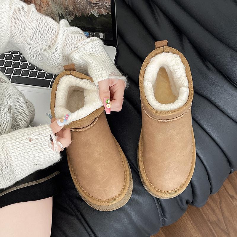 Women's Thick-soled Waterproof Winter Lightweight Warm Cold Padded Snow Boots Non-slip Wear-resistant Casual Sneakers Cotton Boots