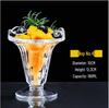Elegante Bicchiere in Vetro su Piede Alto per Dolci, Gelati, Bevande Fredde, Frullati, Succhi e Ghiaccioli