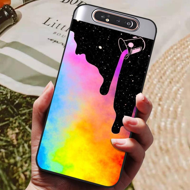 Per Samsung A80 Custodia Cover Posteriore in Silicone Custodia per Telefono Per Samsung Galaxy A80 Custodie per Galaxy A 80 A805F A805 Paraurti Morbido Funda