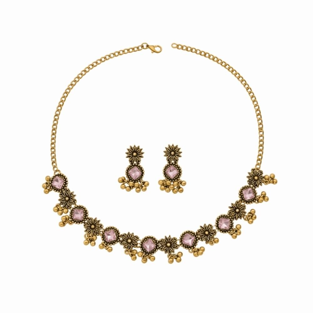 Rhinestone Necklace Earrings Set Pendant Women Jewelry Set Elegant Tassel Jewelry Set  Wedding