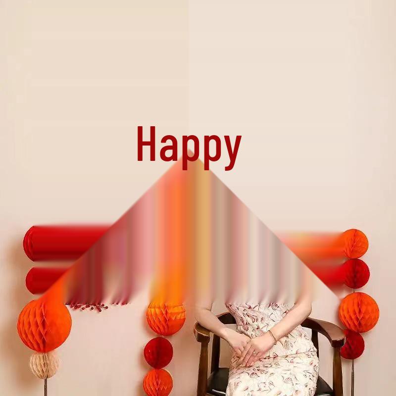 Wedding Supplies: Double Happiness Background and His & Her Robes for Photos