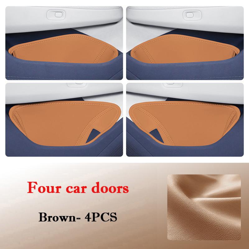 For Zeekr 001 2026-2026 Car Door Slot Storage Pad Leather Door groove Protective Mats Storage Barrel Interior Accessories