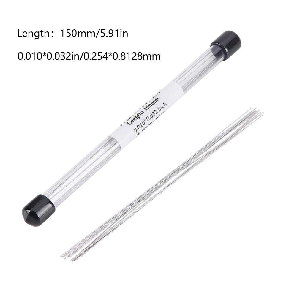 10Pcs Dental Orthodontic Lingual Retainer Wires Flat Straight Twist Wires Stainless Steel 15Cm Dentistry Materials