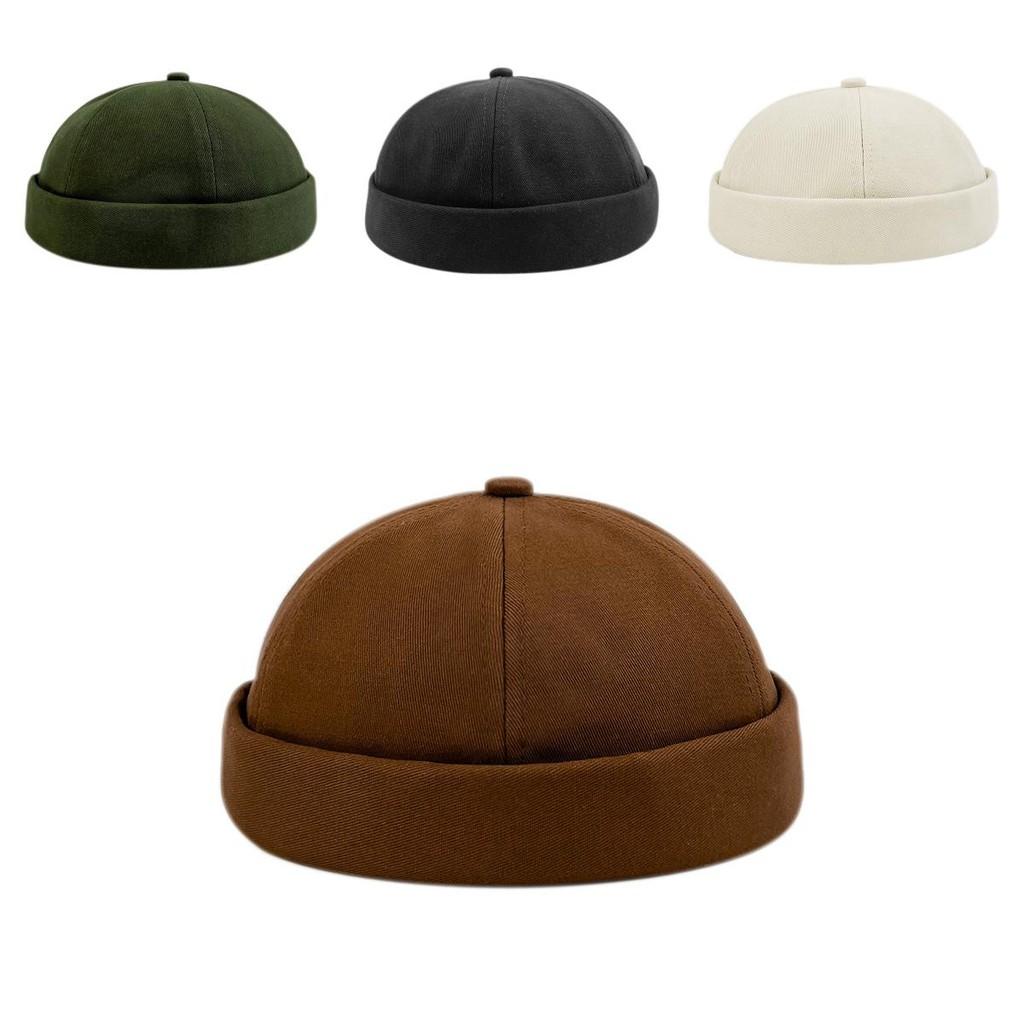 Solid Color Melon Peel Hat Warm Fashionable Adjustable Outdoor Cap Lightweight