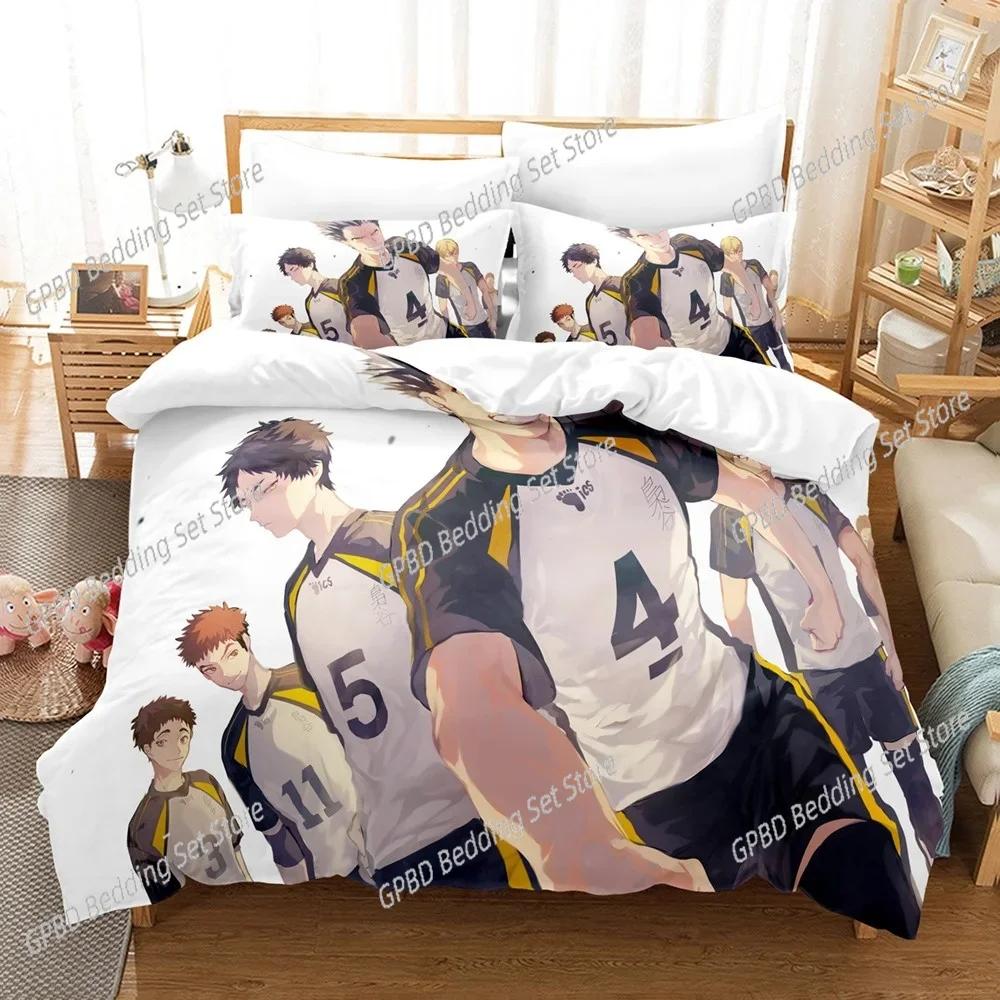 Comforter Haikyu Japan Famous Anime Bedding Set Bedroom Soft Modern S Comefortable Kids And