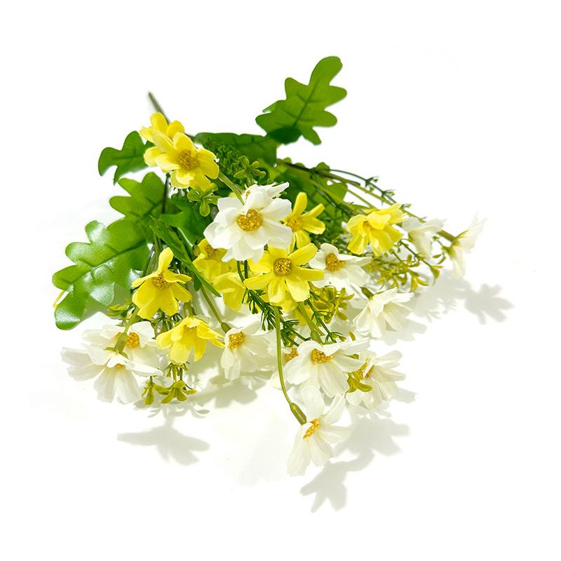 

Искусственные цветы Искусственная маленькая ромашка Имитация зеленого растения Прыгающая орхидея Поддельные цветы Свадебный дом Шелковый цветок Декоративный реквизит Leapfrog белый/жёлтый