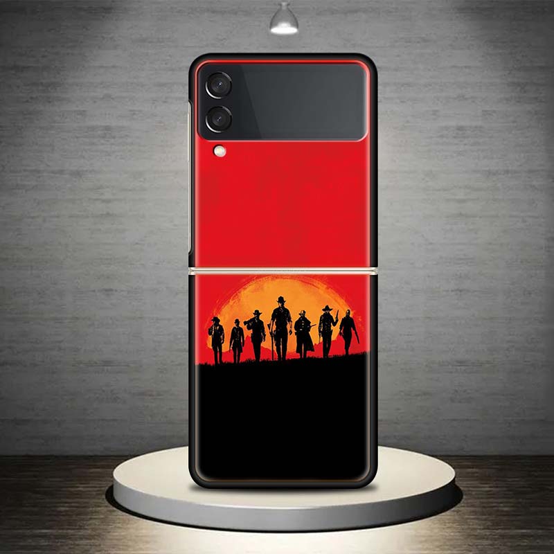 Red Dead Redemption 2 Für Samsung Galaxy Z Flip 4 3 5G Handyhülle Schwarz Hartschale ZFlip 4 3 Luxuriöser Stoßfester Bumper Coque