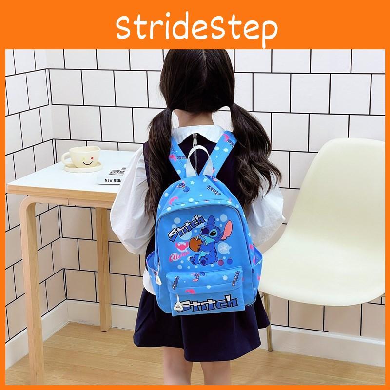 Stitch Angel Cute Flower Rainbow Cartoon Printed Children Backpack For Daily