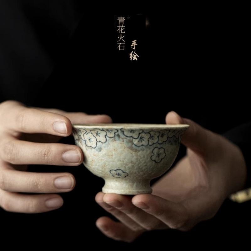 Blue and White Hand-painted Master Cup, Personal High-end Teacup, Single Cup for Women, Personal Tea Drinking Cup, Tea Set, Souvenir