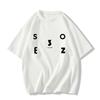 Ladies Summer Short Sleeve Round Collar Casual Letter Printed Teenager Pullover Oversize Cotton T Shirt Top