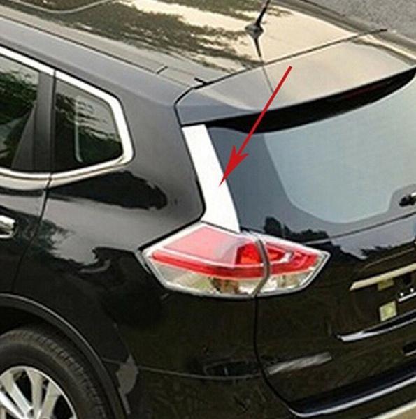 For Nissan Rogue X-Trail 2014-2019 Chrome Car Spoiler Rear Wing Side Cover Trim