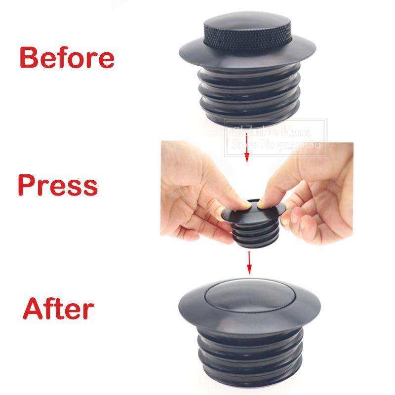 Motorcycle Gas Cap Screw-In Flush Mount Fuel Tank Gas Cap Cove For Harley Sportster Dyna Electra Glide Road King Softail