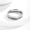 Full Circle Diamond Ring: Korean-Style, Gold-Plated Titanium Steel, Fashionable & Personalized Index Finger Jewelry