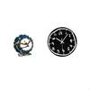 Resin Figurine Ornament for Modern Living Room And Office Desk Decoration with Minimalist Art Clock