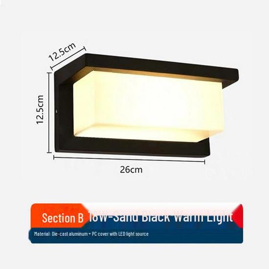 Waterproof Outdoor Wall Lamp for Villa Courtyard, Balcony, and Terrace