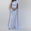 Stil Damen Sommer Neu Langer Rock Temperament Streamer Hals Promi Stil Kleid