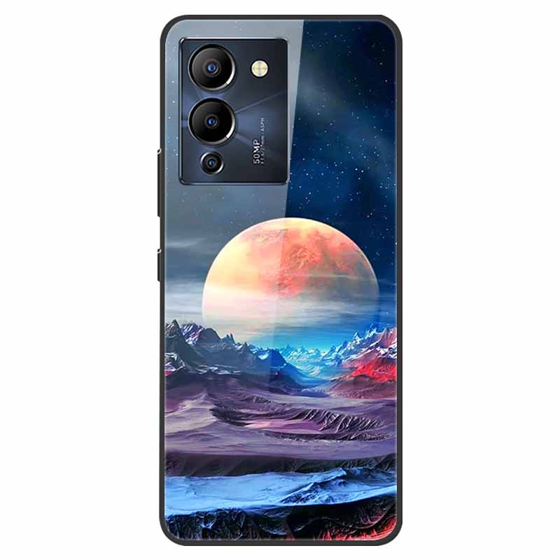 For Infinix Note 12 G96 Case X670 Marble Tempered Glass Hard Back Cover for Infinix Note12 Helio G96 Phone Cases 6.7'' Fundas