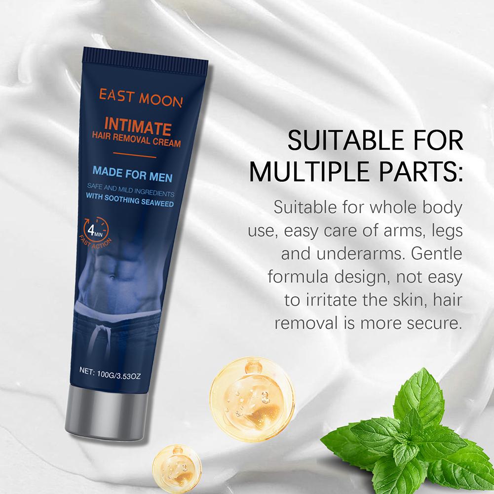 Men's Hair Removal Cream Nourishing Painless Non Irritating Growth Inhibitor Smooth Portable Body Hair Removal Lotion Skin Care