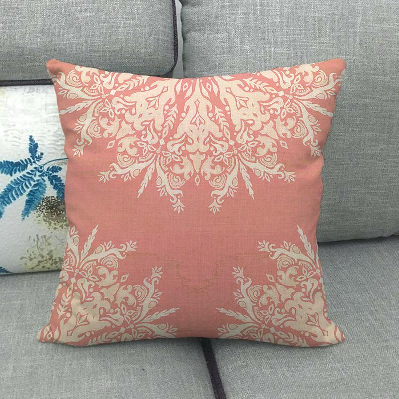 Bohemian Geometric Patterns Digital Printing Short Plush Pillow Covers For Car Sofa Office Cushion Cover Home Goods 60X60Cm