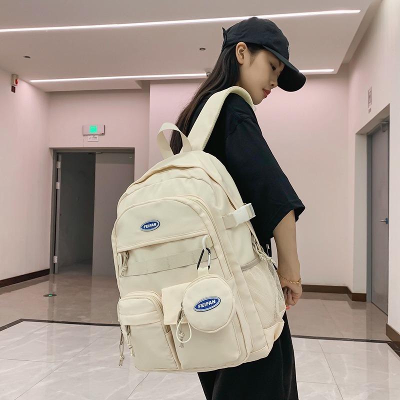 Neuer Schulranzen Damen schlichte große Kapazität Computertasche Designgefühl Nischenschulranzen Damen College-Studenten Herren Rucksack Trendmarke