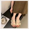 Thick-soled Boken Slippers Women's Summer Fashion Shoes Flip-flops Half-slippers