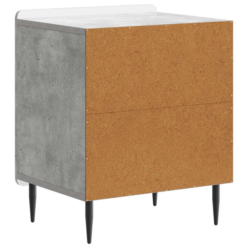 Nightstand Concrete Grey 43 x 34.5 x 52 cm Engineered Wood