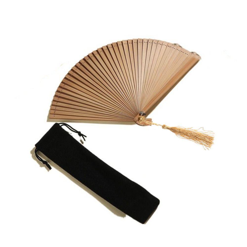 Bamboo Small Handmade Compact Folding Portable Kimono Fan Dance Fan Bamboo Fan Ornament