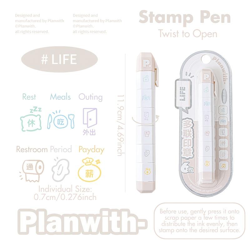 1 pezzo, una Penna Timbro Versatile con Immagini Multiple - un Adorabile Set per Agende, Journaling, Conservare Ricordi, E Appassionati di K-Pop