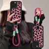 Rosa Leopardenmuster Handgelenkschlaufe Handyhülle Für IPhone 17 16 Pro Max Hüllen iPhone 17 Air 16e 15 14 13 12 11 XS X XR 7 8 Plus Hülle