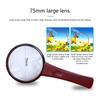 Magnifying Glass with Light Handheld Large LED Illuminated Lighted Magnifier for Seniors Reading Inspection Coin Jewelry