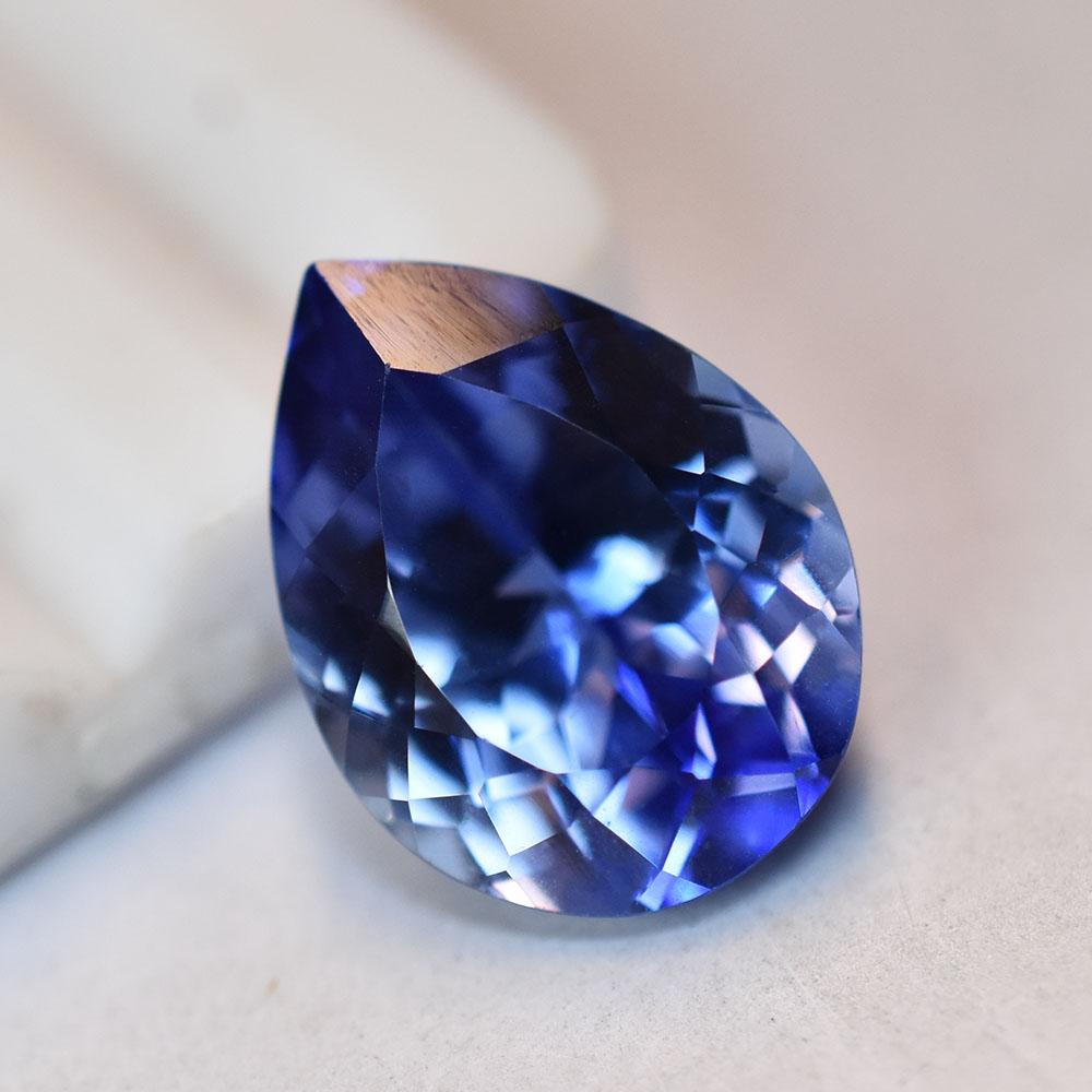 Natural Blue Sapphire Loose Gemstone 11 Ct Pear Cut September Birthstone for Gem Collections