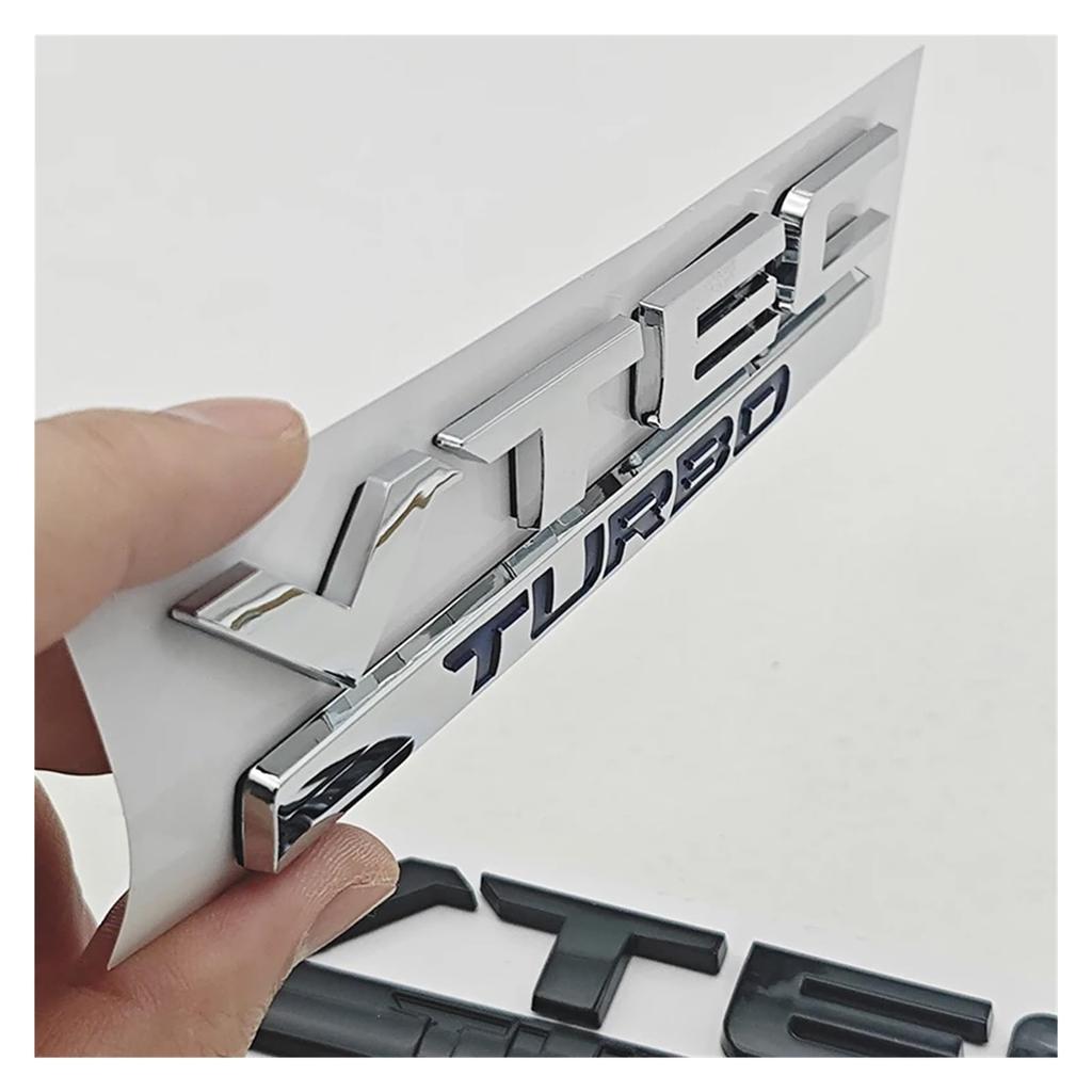 3D ABS Chrome Black Logo VTEC Turbo Car Rear Trunk