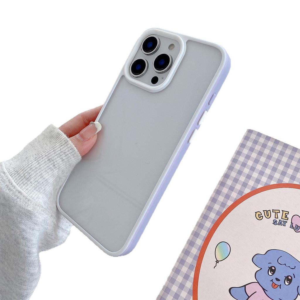 Neue Matte für Apple Handyhülle U-Shield für Apple 14pro Zwei-in-eins Handyhülle Ersatzrahmen Einfarbig Transparent